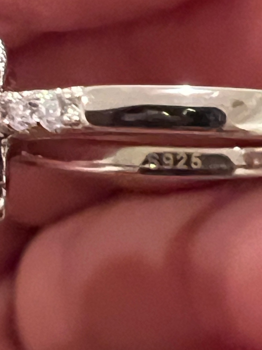 NWT 3ct Princess Cut Moissanite Ring, .925 Sterling Silver. Size 8 - Picture 6 of 6
